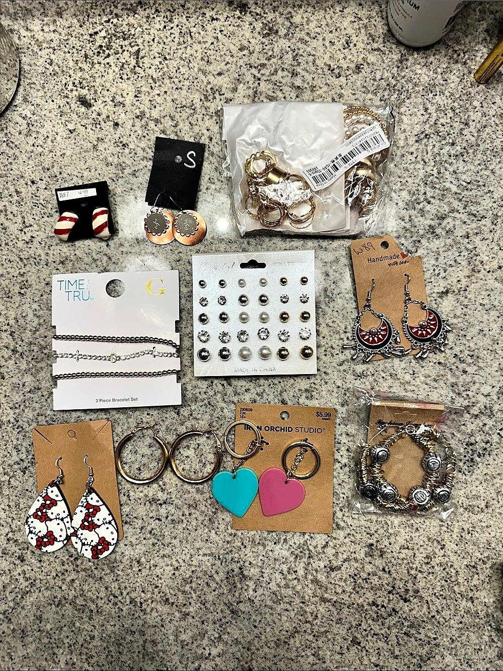 Earring, Keychain, and Bracelet Bundle